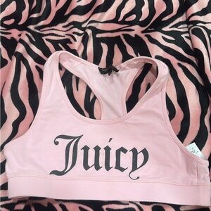 Juicy Couture Pink Racerback Sports Bra